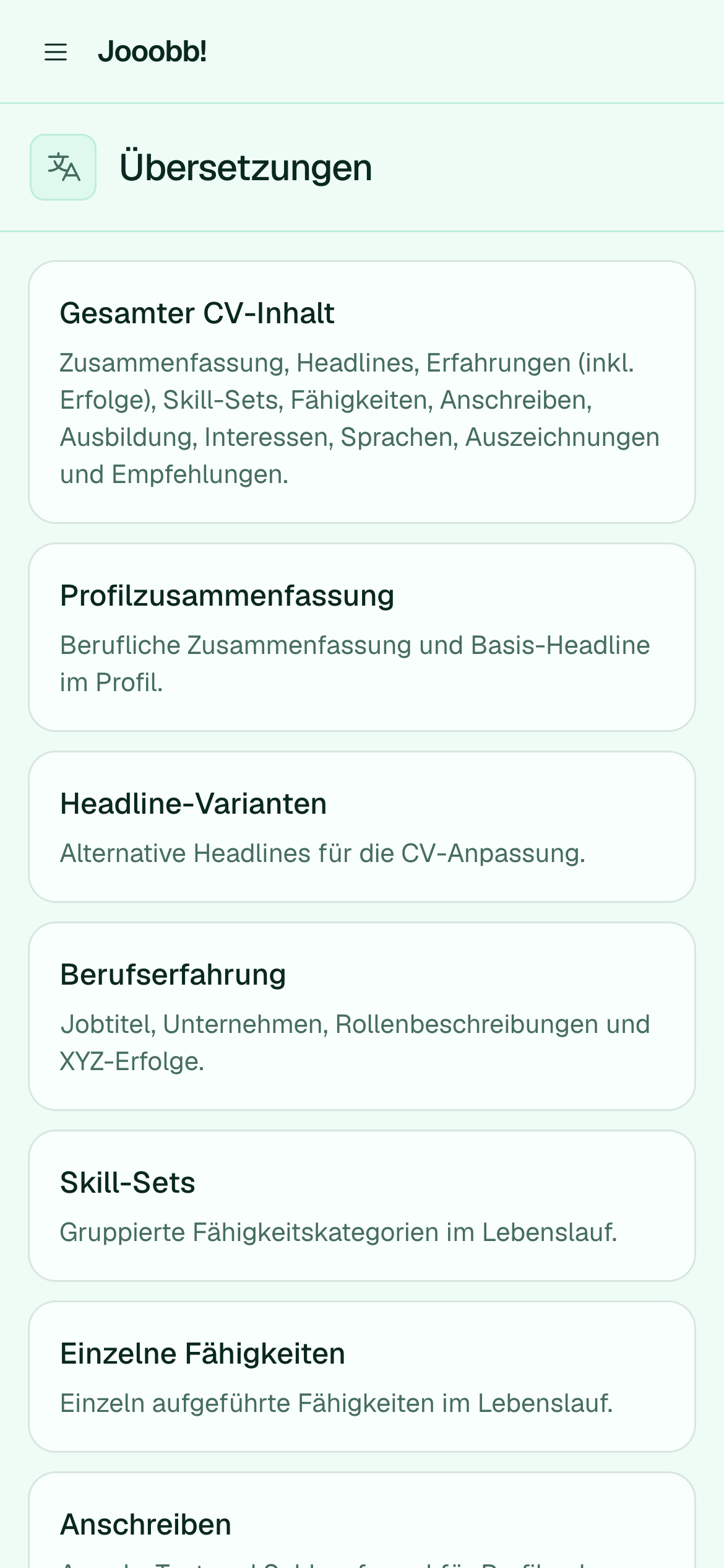 Übersetzungen