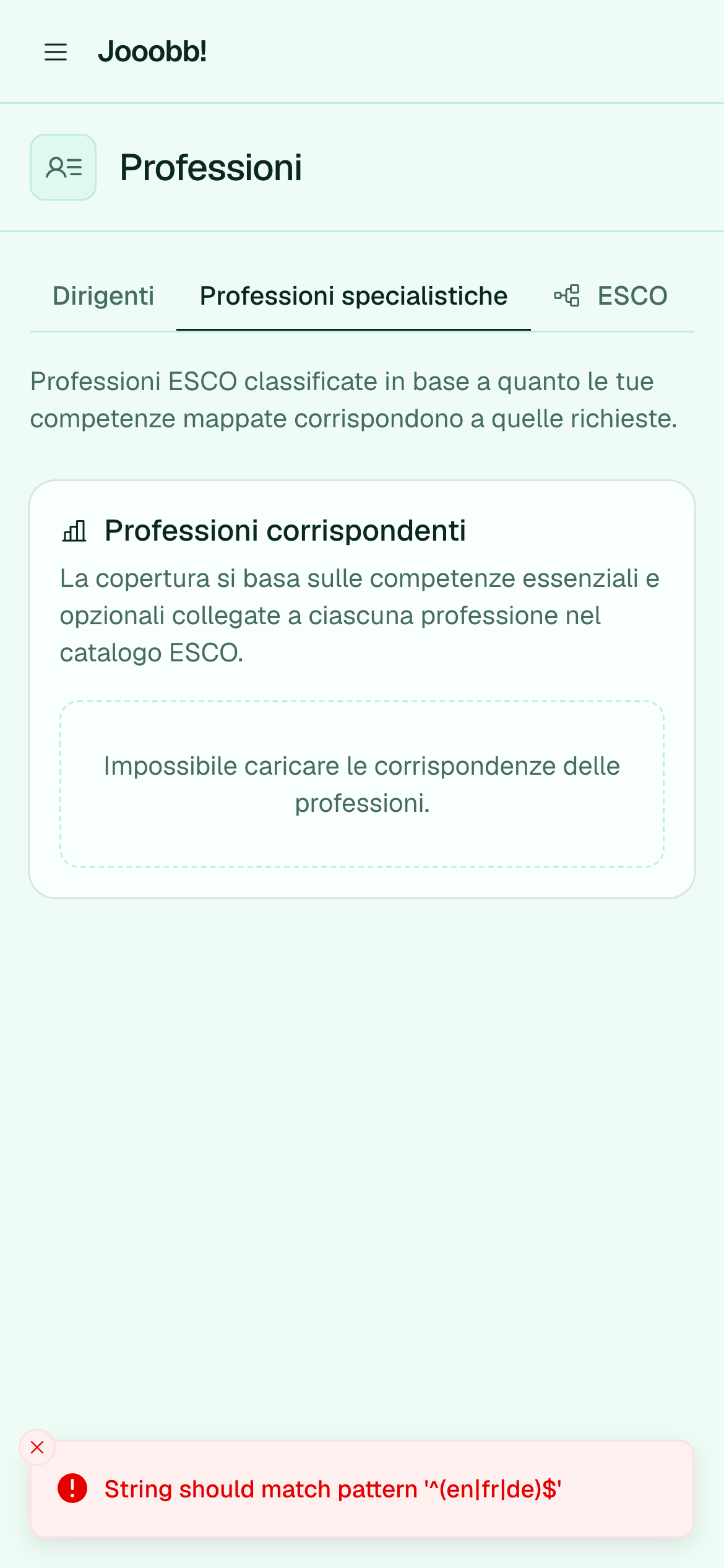 Ruoli professional dedotti dall'esperienza lavorativa