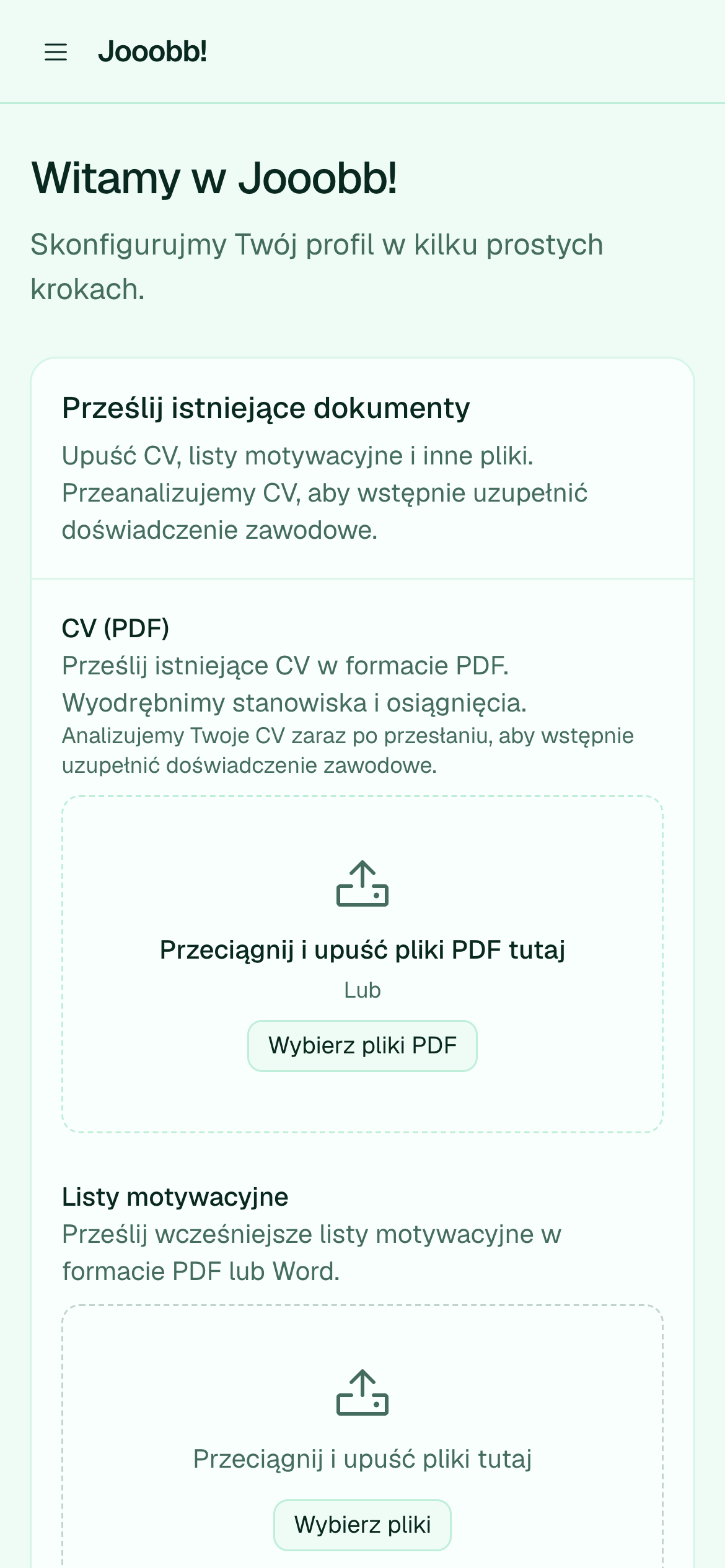 Krok onboarding upload dokumentów