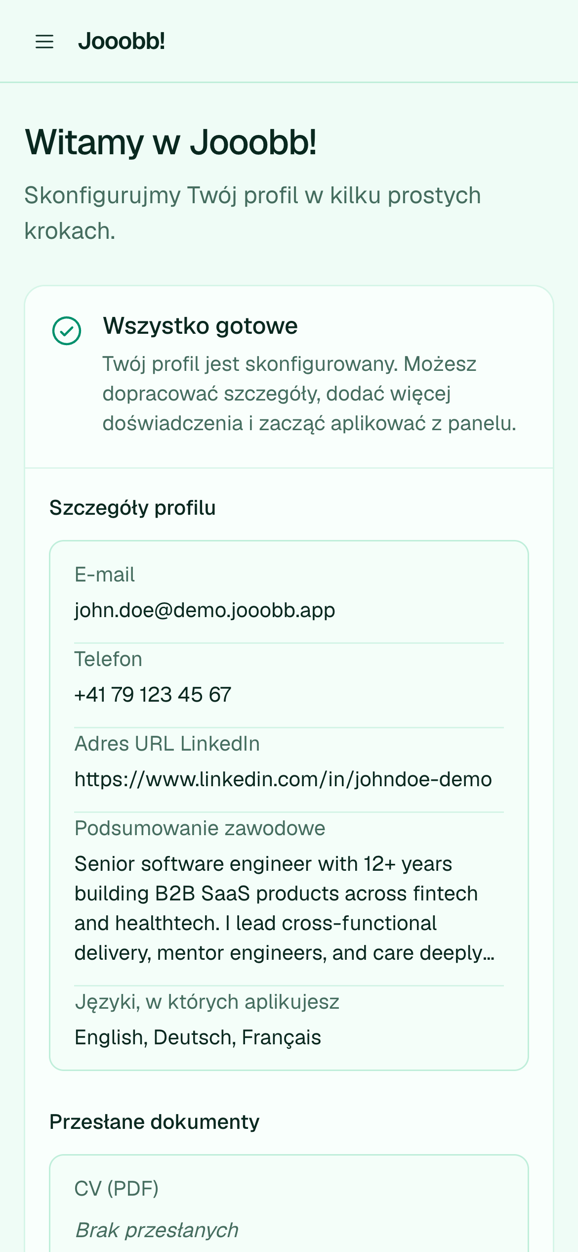Krok onboarding podsumowanie i zakończenie